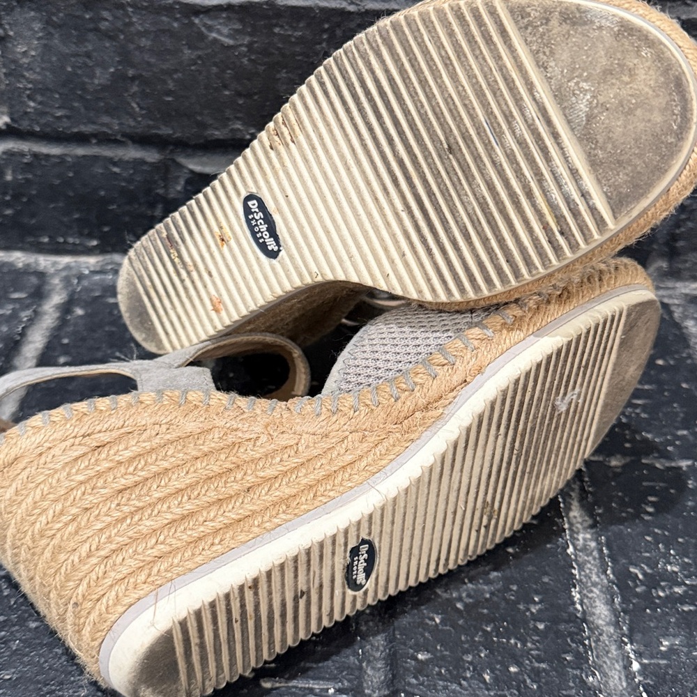 Dr. Scholl's Light Gray Espadrille Wedges - Picture 7 of 8